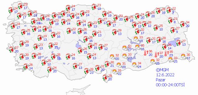 Meteoroloji'den 41 ile sarı uyarı! Gök gürültülü sağanak yağış bekleniyor Meteoroloji'den 41 ile sarı uyarı! Gök gürültülü sağanak yağış bekleniyor