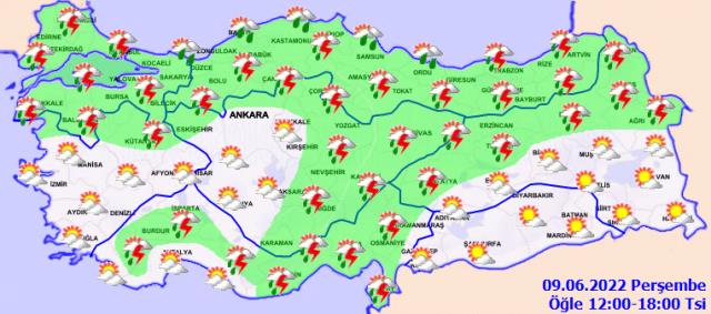 Meteoroloji'den 41 ile sarı uyarı! Gök gürültülü sağanak yağış bekleniyor Meteoroloji'den 41 ile sarı uyarı! Gök gürültülü sağanak yağış bekleniyor