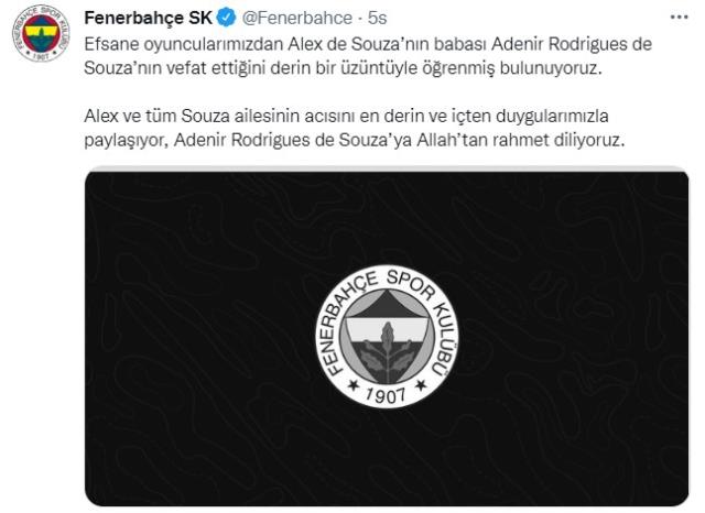 Alex de Souza'nın acı günü! Efsane futbolcuya taziye mesajı yağıyor Alex de Souza'nın acı günü! Efsane futbolcuya taziye mesajı yağıyor