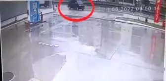 Direksiyon başında kalp krizi geçiren sürücü benzinliğe daldı