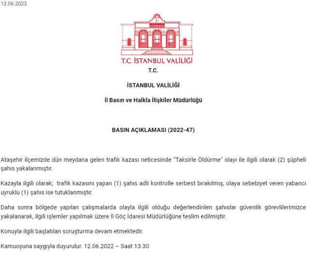 Ataşehir'de yabancı uyruklu kişilerin kovaladığı çocuğa otomobil çarptı, hayatını kaybetti Ataşehir'de yabancı uyruklu kişilerin kovaladığı çocuğa otomobil çarptı, hayatını kaybetti