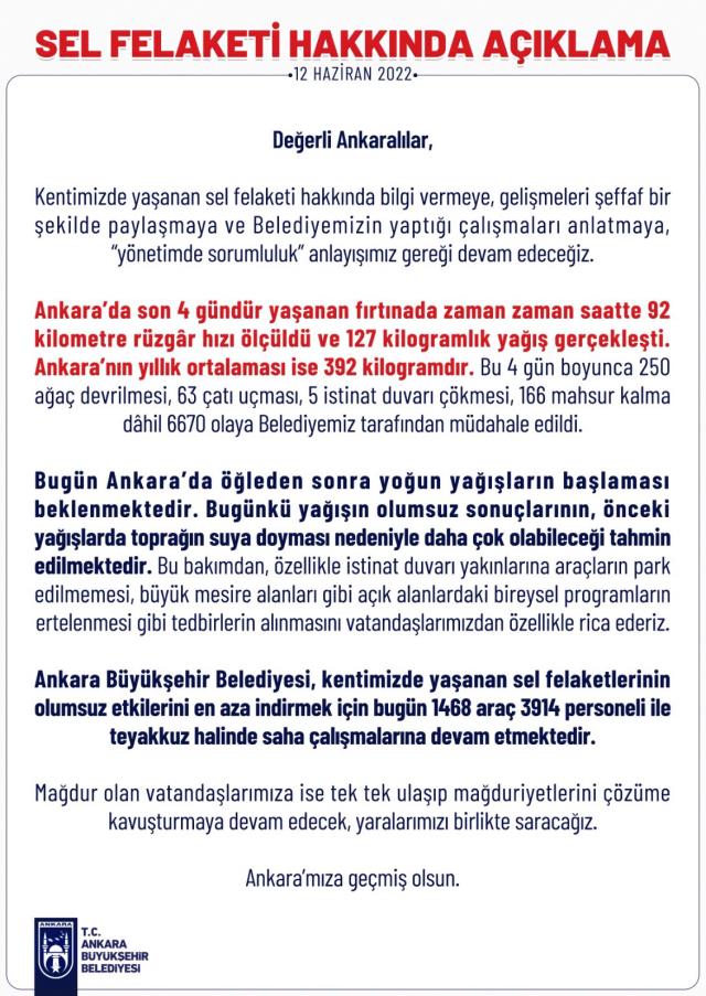Sel felaketiyle sarsılan Ankaralılara yeni uyarı: Daha da kötüsü geliyor