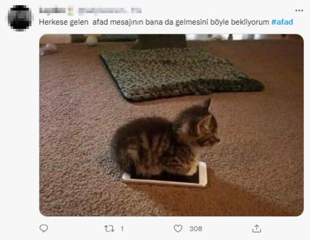 AFAD'ın milyonlarca telefona yolladığı Hayati Uyarı Bildirimi sosyal medyada gündem oldu