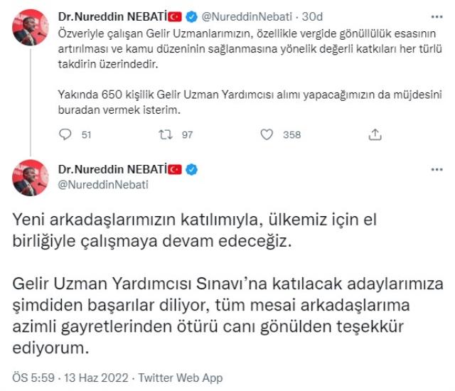 Bakan Nebati: 650 gelir uzman yardımcısı alacağız Bakan Nebati: 650 gelir uzman yardımcısı alacağız