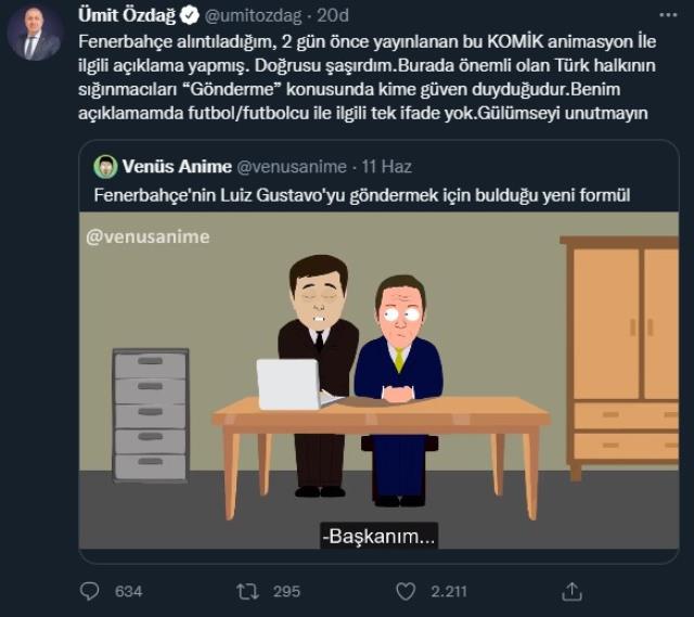 Fenerbahçe ile Ümit Özdağ arasındaki gerilim devam ediyor! Zafer Partisi Başkanı'ndan cevap gecikmedi Fenerbahçe ile Ümit Özdağ arasındaki gerilim devam ediyor! Zafer Partisi Başkanı'ndan cevap gecikmedi