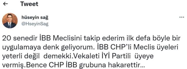 İmamoğlu'nun her zamankinin aksine vekaletini CHP'li isim yerine İYİ Parti'li Gürkan'a vermesi dikkat çekti İmamoğlu'nun her zamankinin aksine vekaletini CHP'li isim yerine İYİ Parti'li Gürkan'a vermesi dikkat çekti