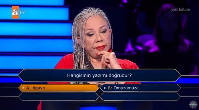 Kim Milyoner Olmak İster'e katılan editör, dil bilgisi sorusunda 2 joker birden kullandı Kim Milyoner Olmak İster'e katılan editör, dil bilgisi sorusunda 2 joker birden kullandı