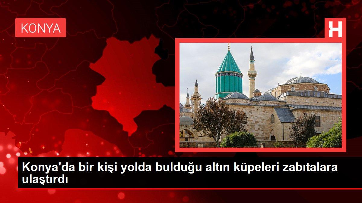 Konya'da bir kişi yolda bulduğu altın küpeleri zabıtalara ulaştırdı