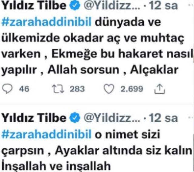 Yıldız Tilbe, ekmeğin üzerine ayakkabı koyan ZARA'ya öfke kustu: O nimet sizi çarpsın