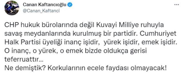 CHP üyeliği düşürülen Canan Kaftancıoğlu'ndan ilk açıklama: Korkularının ecele faydası olmayacak