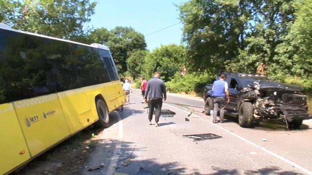 Sarıyer'de İETT otobüsünün karıştığı kazada 6 kişi yaralandı