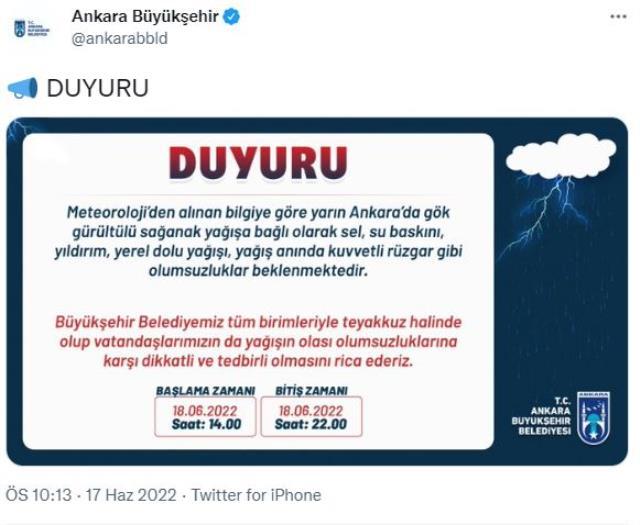 Cumartesi sağanak yağışlar geri dönüyor! Meteoroloji, Ankara dahil 5 ili sel ve su baskınlarına karşı uyardı