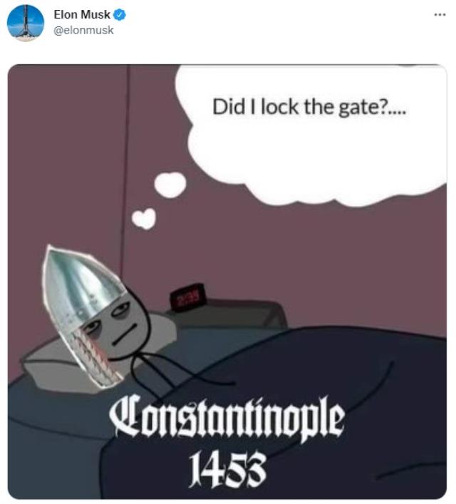 Elon Musk'ın İstanbul'un fethine gönderme yapan '1453' paylaşımı sosyal medyada gündem oldu
