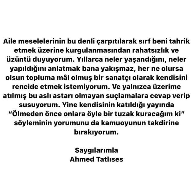 İbrahim Tatlıses'in ağır sözlerine oğlu Ahmet Tatlıses'ten yanıt: Akıl sağlığıyla ilgili olan şüphelerim arttı