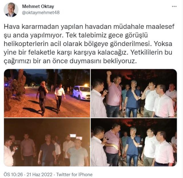 Marmaris Belediye Başkanı'ndan orman yangına ilişkin ilk açıklama: Durumumuz parlak gözükmüyor