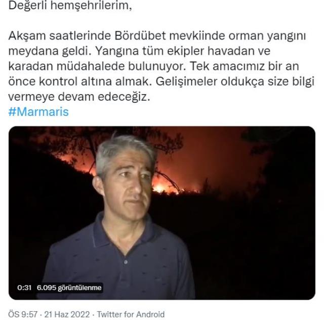 Marmaris Belediyesi'nden yangına ilişkin ilk açıklama: Durumumuz parlak gözükmüyor