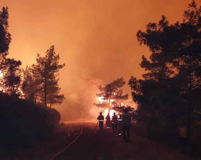 Marmaris'te ciğerlerimiz yanıyor! Rüzgarın etkisiyle alevler kısa sürede yayıldı