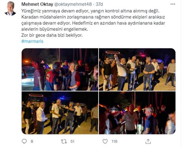 Marmaris'teki yangınla ilgili Belediye Başkanı durumun vahametini ortaya koydu: Zor bir gece bizi bekliyor Marmaris'teki yangınla ilgili Belediye Başkanı durumun vahametini ortaya koydu: Zor bir gece bizi bekliyor
