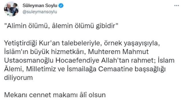 İsmailağa cemaati lideri Mahmut Ustaosmanoğlu hayatını kaybetti