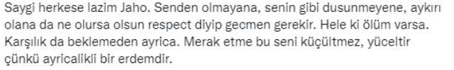 Jahrein'den Mahmut Ustaosmanoğlu'nun vefatı sonrası skandal tweet: Azrail'e iki tokat atıp yollayamamış mı?