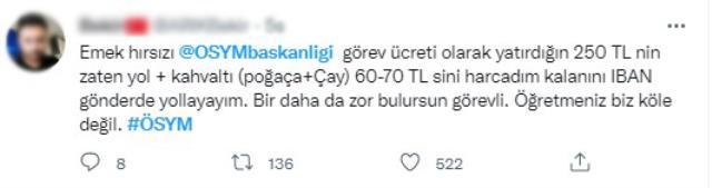 ÖSYM sınav gözetmenlerine geçen yılın ücretlerini yatırdı, öğretmenlerin tepkileri sosyal medyayı salladı