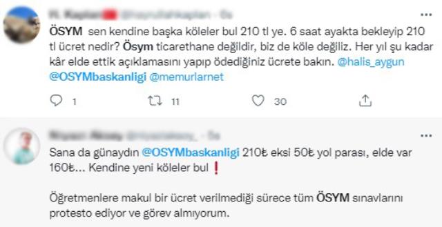 ÖSYM sınav gözetmenlerine geçen yılın ücretlerini yatırdı, öğretmenlerin tepkileri sosyal medyayı salladı