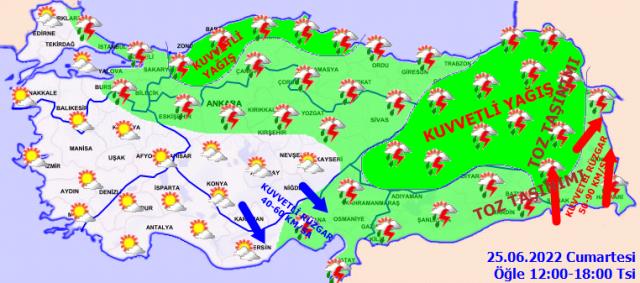 Sağanak yağmur geliyor! Meteoroloji'den 32 ile turuncu ve sarı uyarı Sağanak yağmur geliyor! Meteoroloji'den 32 ile turuncu ve sarı uyarı