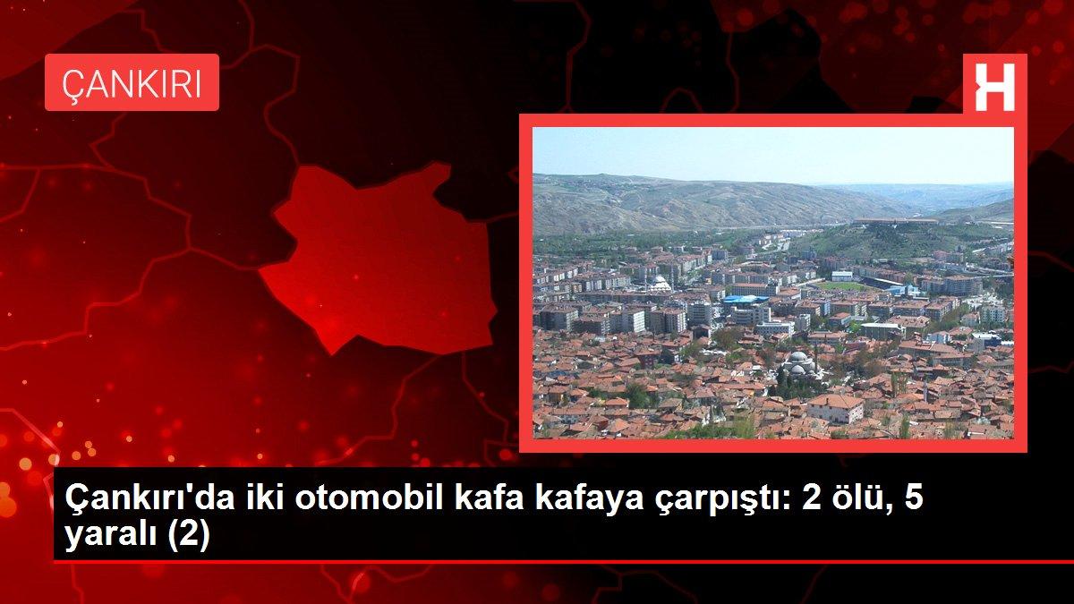 Çankırı'da iki otomobil kafa kafaya çarpıştı: 2 ölü, 5 yaralı (2)
