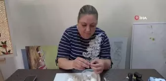 Mardin'in sembolü haline gelen Şahmeran yumurta kabuğundan tabloya dönüştü