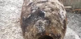 Mezarlıkta patlamamış top mermisi bulundu