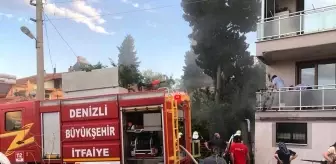 Vatandaşın hortumla müdahalesi apartmanı yanmaktan kurtardı