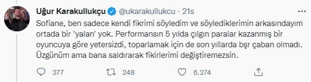 Uğur Karakullukçu ve Sofiane Feghouli sosyal medyada birbirine girdi: Kafan kirli, iki yüzlüsün