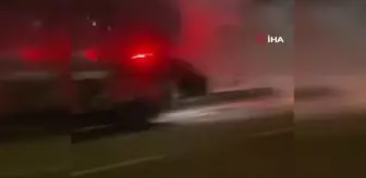Bursa'da seyir halindeki otomobil alev aldı