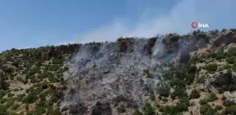 Makilik alanda çıkan yangın yerleşim alanına ulaşmadan kontrol altın alındı