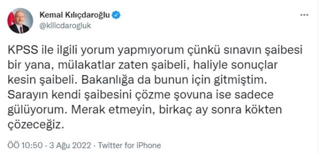 Kılıçdaroğlu'ndan KPSS iddiaları hakkında ilk yorum! Seçimi işaret etti: Kökten çözeceğiz
