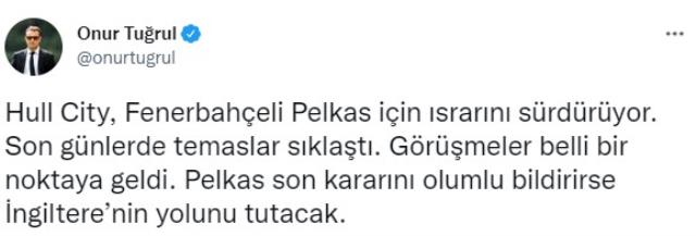 Acun Ilıcalı'nın takımı Hull City, Fenerbahçe'den Pelkas'ı renklerine bağlıyor Acun Ilıcalı'nın takımı Hull City, Fenerbahçe'den Pelkas'ı renklerine bağlıyor