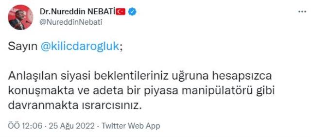 Bakan Nebati, Kılıçdaroğlu'na 'aceleyle rol kapma' tepkisini göstermişti! Kılıçdaroğlu yanıt verdi Bakan Nebati, Kılıçdaroğlu'na 'aceleyle rol kapma' tepkisini göstermişti! Kılıçdaroğlu yanıt verdi