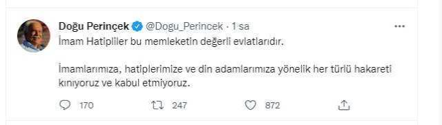 Gülşen'in İmam Hatiplilerle ilgili sözlerine bir tepki de Doğu Perinçek'ten Gülşen'in İmam Hatiplilerle ilgili sözlerine bir tepki de Doğu Perinçek'ten