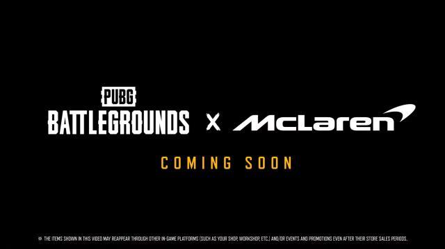 PUBG Battlegrounds, McLaren iş birliğini duyurdu