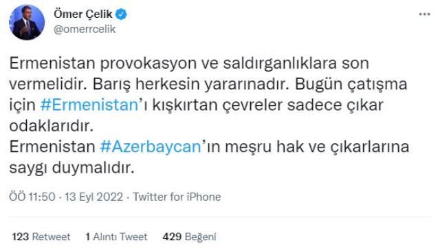 AK Parti'den Azerbaycan'a saldıran Ermenistan'a ve arkasındaki güçlere sert tepki: Ermenistan'ı kışkırtan çevreler sadece çıkar odaklarıdır