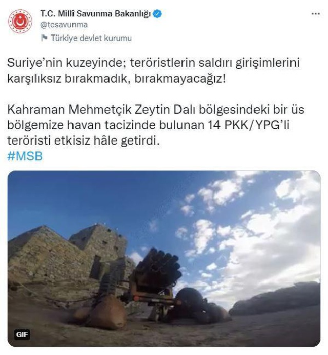 Saldırı girişimleri karşılıksız kalmadı! Zeytin Dalı bölgesinde çok sayıda PKK'lı terörist etkisiz hale getirildi