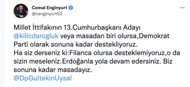 CHP lideri Kılıçdaroğlu'nun Cumhurbaşkanı adaylığına 6 partinin birinden sürpriz destek CHP lideri Kılıçdaroğlu'nun Cumhurbaşkanı adaylığına 6 partinin birinden sürpriz destek
