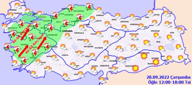 Meteoroloji saat vererek uyardı: Akşam sağanak gelebilir