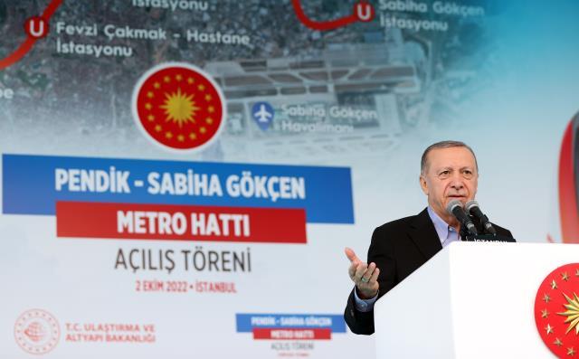 Açılış töreninde konuşan Cumhurbaşkanı Erdoğan'dan, İmamoğlu'na gönderme: Bizim yaptığımız raylı sistemleri sahiplenmek istiyor Açılış töreninde konuşan Cumhurbaşkanı Erdoğan'dan, İmamoğlu'na gönderme: Bizim yaptığımız raylı sistemleri sahiplenmek istiyor
