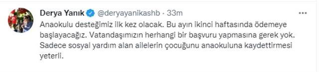 Bakan Yanık'tan anaokulu destekleri açıklaması: Herhangi bir başvuru yok, ailelerin çocuğunu anaokuluna kaydettirmesi yeterli