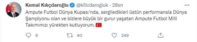 Ampute Futbol Milli Takımı, Angola'yı 4-1 yenerek Dünya Kupası'nı kazandı Ampute Futbol Milli Takımı, Angola'yı 4-1 yenerek Dünya Kupası'nı kazandı