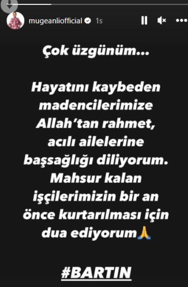 Çok sayıda işçinin yaşamını yitirdiği Bartın'daki maden faciası sonrası ünlü isimlerden art arda paylaşımlar geldi