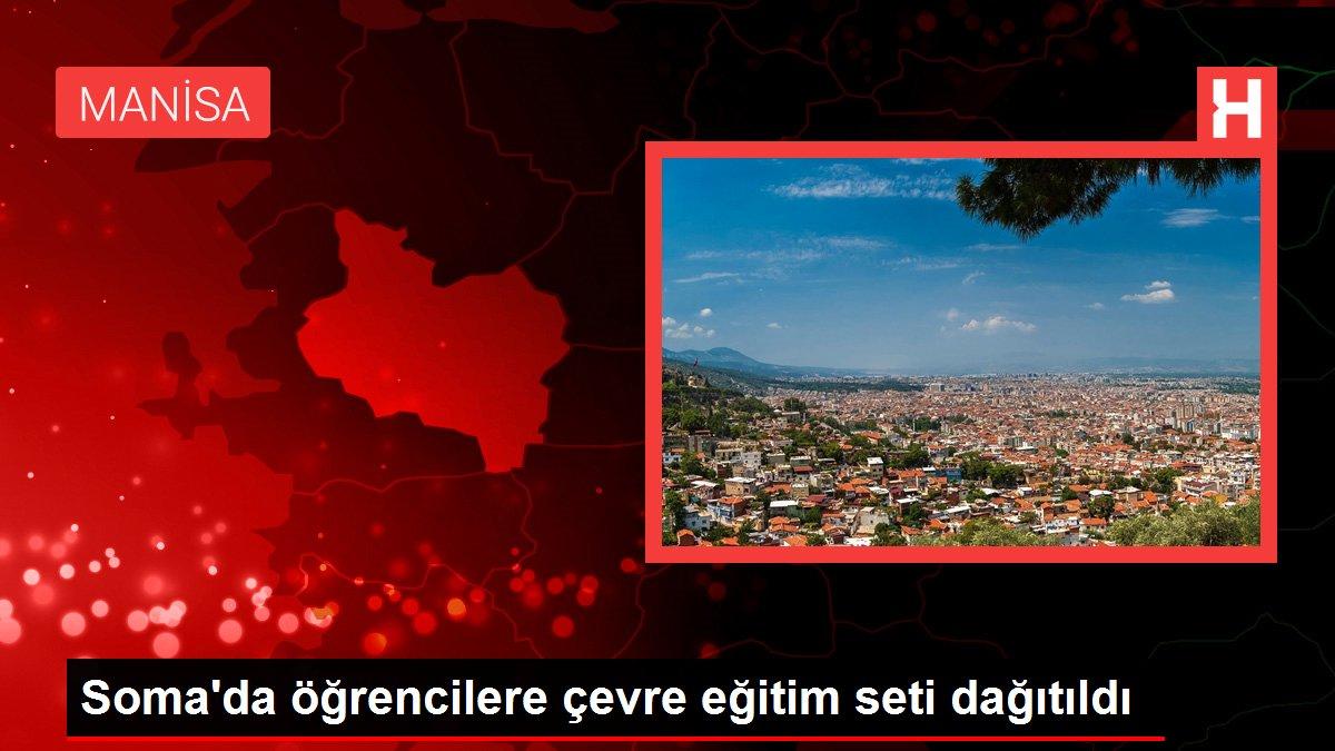 Soma'da öğrencilere çevre eğitim seti dağıtıldı