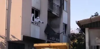 Bursa'da yanan evde ekipler çalışmalarını tamamladı