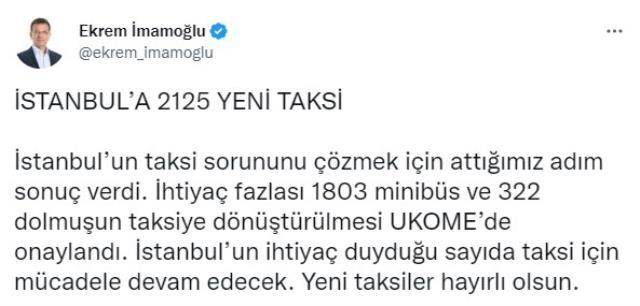 İBB'nin UKOME toplantısında İstanbul'daki 1803 minibüs ve 322 dolmuşun taksiye dönüştürülmesine karar verildi